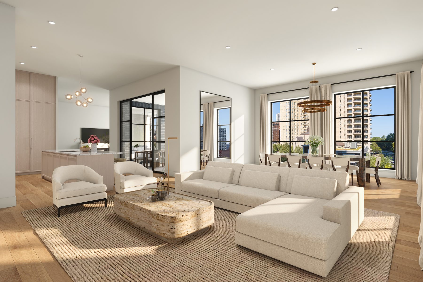 Open Plan Living and Kitchen